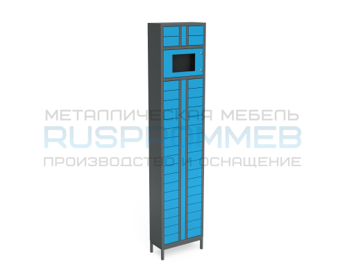 Электронный шкаф для телефонов на 40 ячеек с монитором