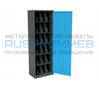 Металлический шкаф для 24 противогазов ХПГ-24-600, с дверью