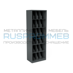 Металлический шкаф для 24 противогазов ХПГ-24-600, без двери