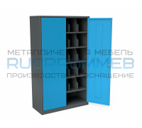 Металлический шкаф для противогазов ХПГ-25, с двумя дверьми