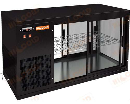 Настольная холодильная витрина сквозная HICOLD VRL T 900 L Black