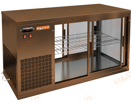 Настольная холодильная витрина сквозная HICOLD VRL T 900 L Bronze